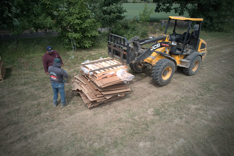 Loader equipment working on the farm